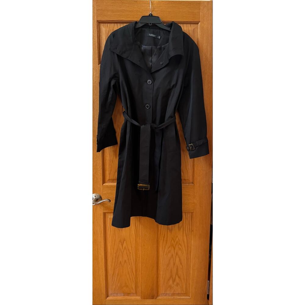 Lauren Ralph Lauren Women's Single Breasted Belted Trench Coat large NEW - Picture 4 of 5